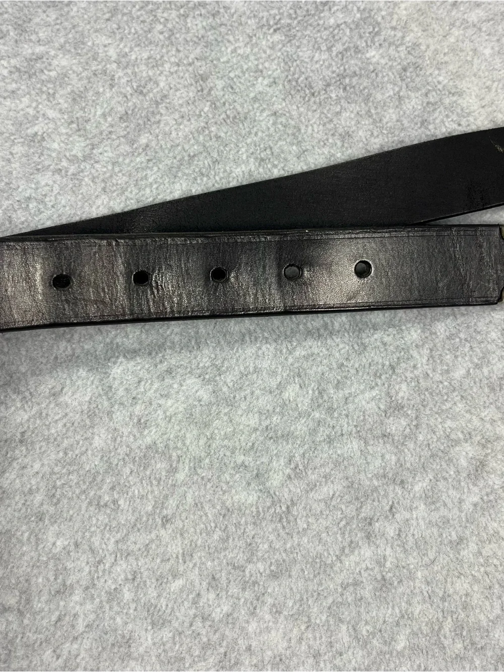 Unbranded Italian Leather Belt Men’s 36 Black Made in USA Silver Buckle Casual